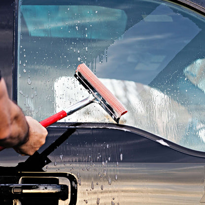 8" window squeegee, wood handle