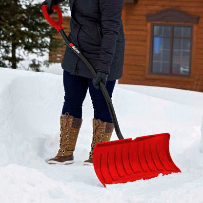 Pelle-grattoir à neige ergonomique 26 po avec manche en aluminium