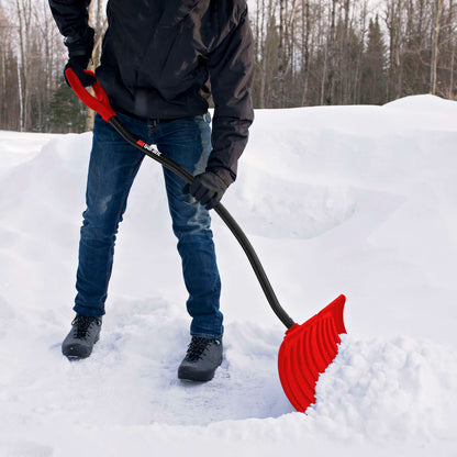 Pelle-grattoir à neige ergonomique 26 po avec manche en aluminium