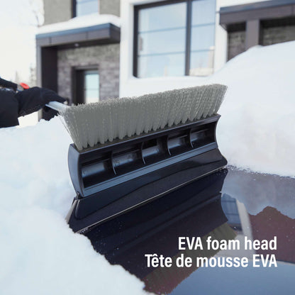 Balai à neige télescopique à double tête pivotante 54 po