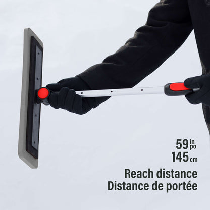 Balai à neige télescopique anti-égratignures avec tête pivotante 56 po