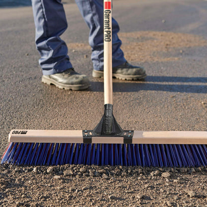 Powr push broom, max efficiency, 24", rough surface