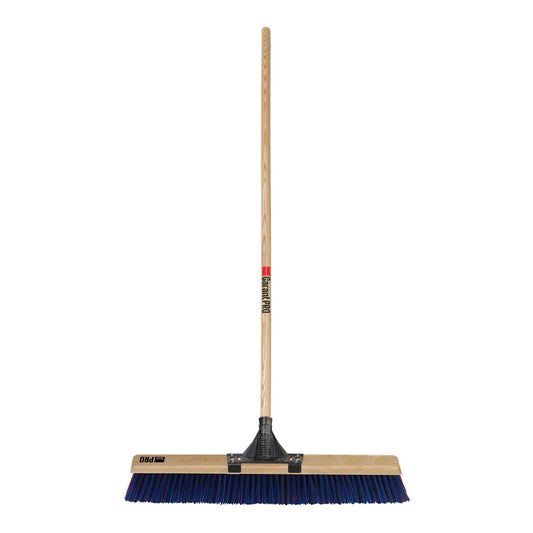 Powr push broom, max efficiency, 24", rough surface
