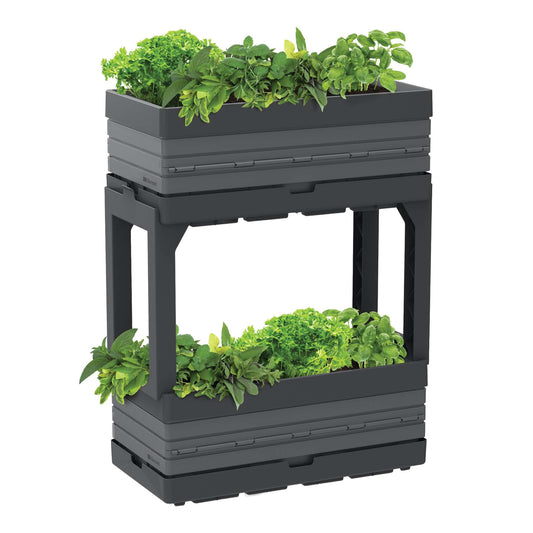Modular Garden Set with 2 Planters and 2 Legs