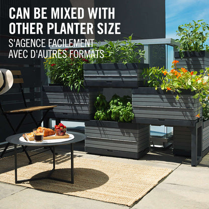 Jardin modulaire ensemble avec 2 bacs et 2 pattes