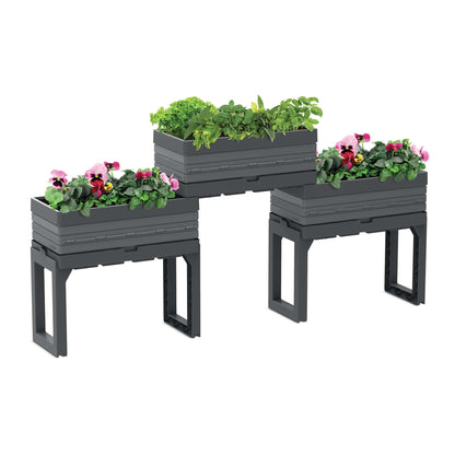 Modular Garden Set with 2 Planters and 2 Legs