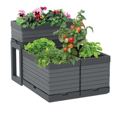 Modular Garden Set with 2 Planters and 2 Legs