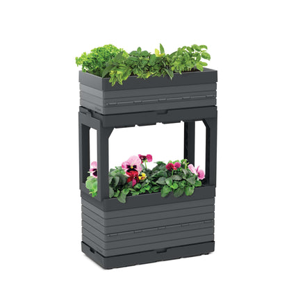 Modular Garden Set with 2 Planters and 2 Legs