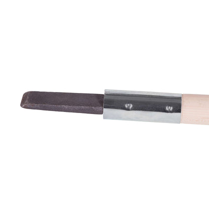 Track broom with chisel