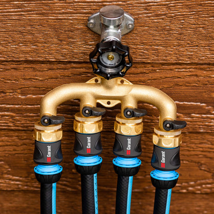 Brass Four-Way Tap Connector