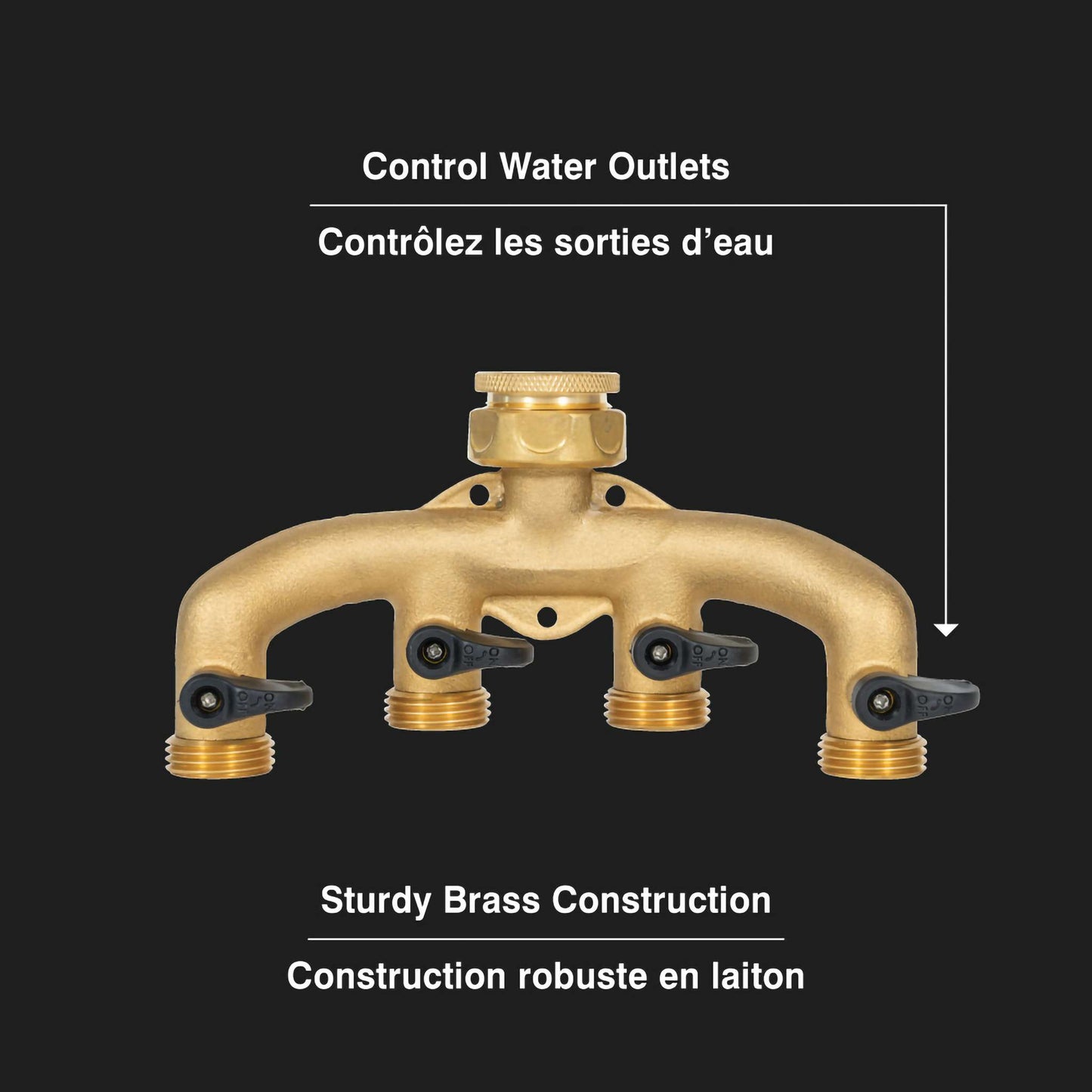 Four-way tap connector