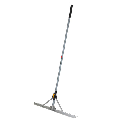 Level rake, landscaping, folding head/hdle aluminum, lh, Garant Pro