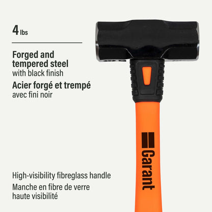 Masse 4 lb, manche en fibre de verre