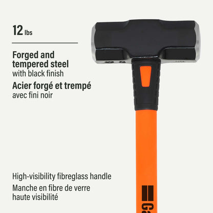 Masse 12 lb, manche en fibre de verre