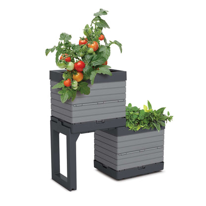 Individual bin, 14x11x13", polypro gray M3 modular garden