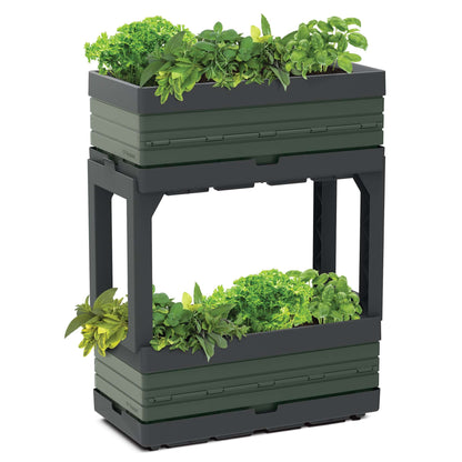 Modular Garden Set with 2 Planters and 2 Legs