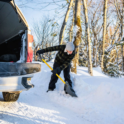 Pelle-grattoir à neige 19,5 po avec manche en fibre de verre