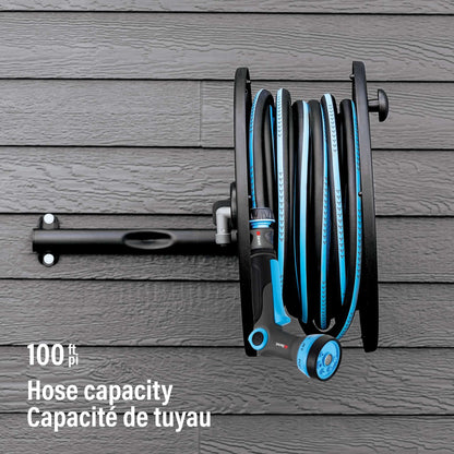 Wall-Mounted Retractable Hose Reel