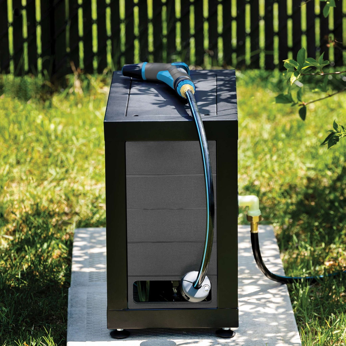 Hose Reel with Accessories, Automatic Retraction System