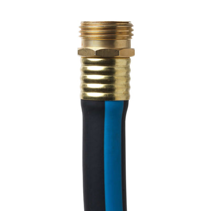 Tuyau d'arrosage anti-torsion avec raccord en laiton 50 pi (15 m)