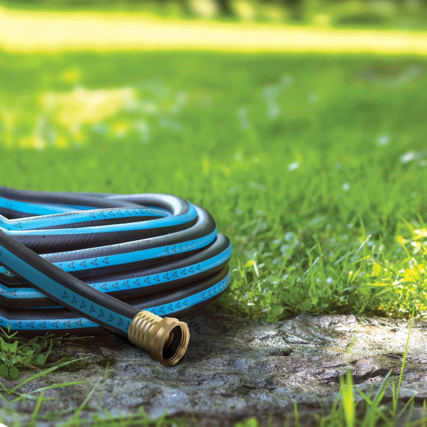 Anti-Kink Garden Hose with Brass Connectors, 15m