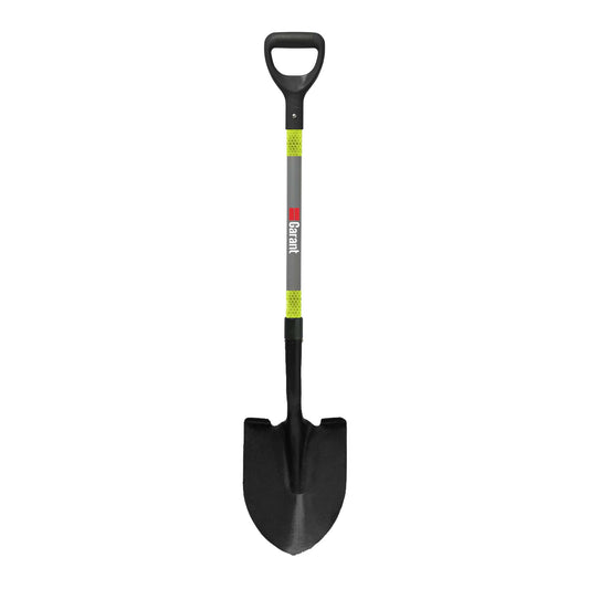 Round Shovel with D-Grip and Reflective Strips