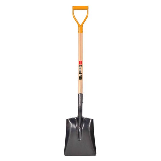 Square Point Tempered Steel Shovel with D-Grip Handle