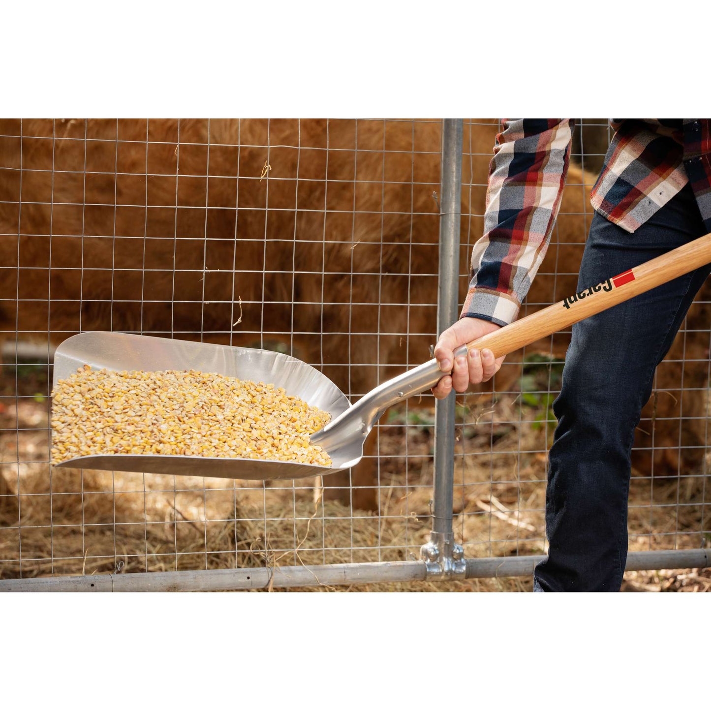 Pelle à grains avec lame en aluminium