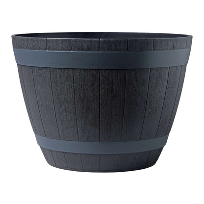 18’’ Wine Barrel Planter with wood effect