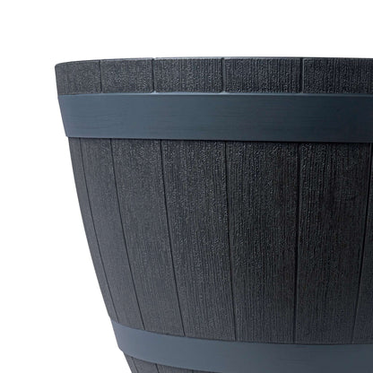 18’’ Wine Barrel Planter with wood effect