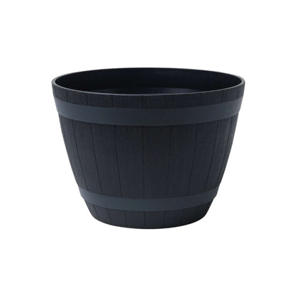 18’’ Wine Barrel Planter with wood effect