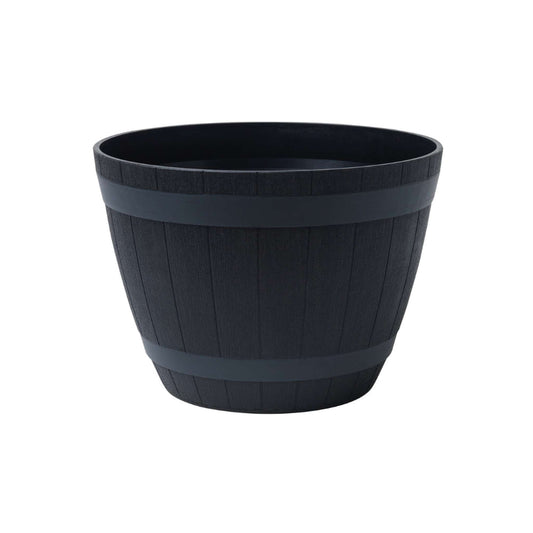 Jardinière Baril de vin 18 po avec effet bois