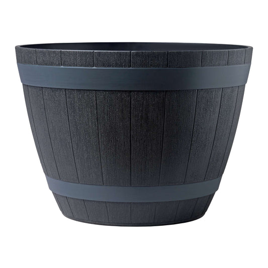 18’’ Wine Barrel Planter with wood effect
