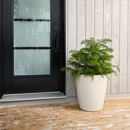 17" Momoka Planter with Stone-Texture Finish