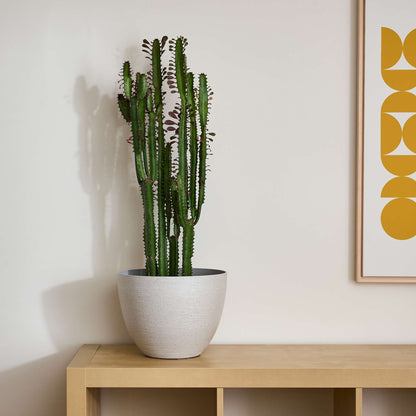 Jardinière Momoka 12 po à texture imitation pierre