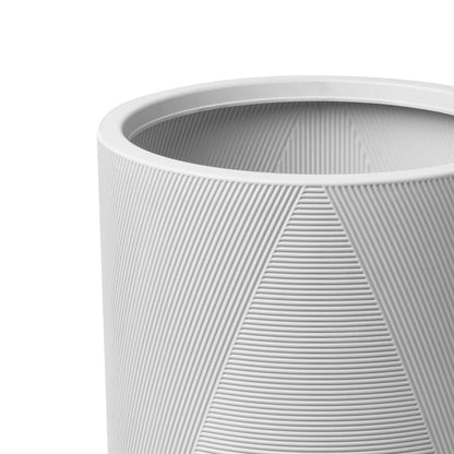 14" Gavin Tall Planter with Geometric Lines