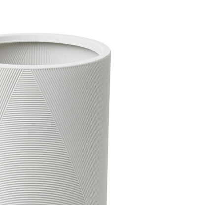 14" Gavin Tall Planter with Geometric Lines