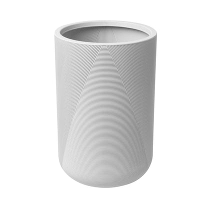 14" Gavin Tall Planter with Geometric Lines