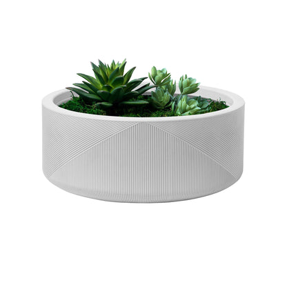 Jardinière Gavin 15 po avec lignes géométriques