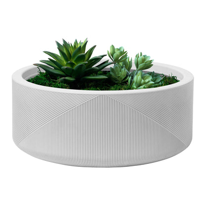 15" Gavin Planter with Geometric Lines