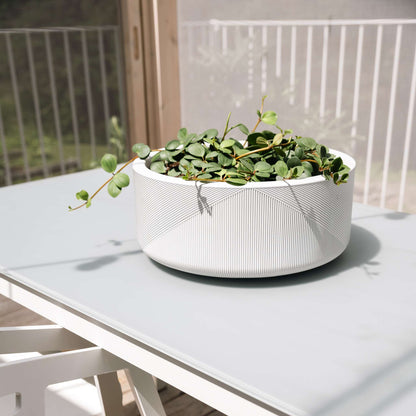 Jardinière Gavin 15 po avec lignes géométriques