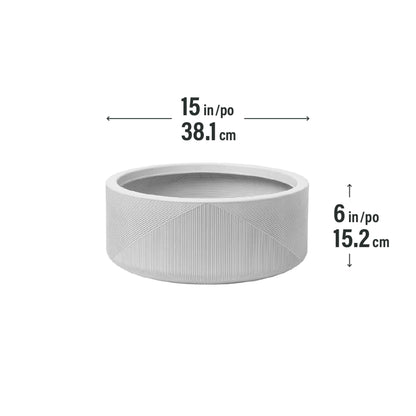 Jardinière Gavin 15 po avec lignes géométriques