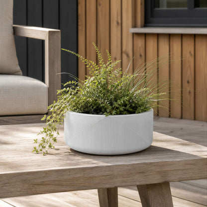 Jardinière Gavin 15 po avec lignes géométriques