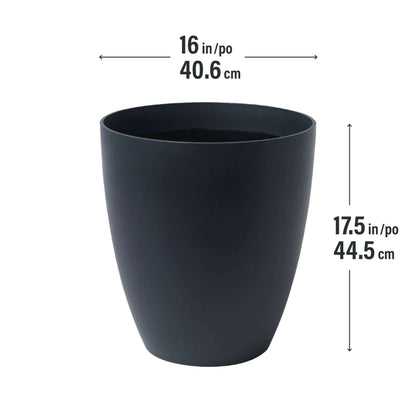 Jardinière urbaine 16 po avec fini mat