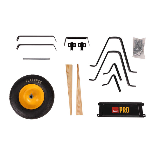 Ensemble de pièces de remplacement pour brouette 6 pi³ en acier avec roue anticrevaison