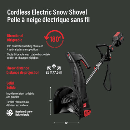 12'' Cordless Electric Snow Shovel