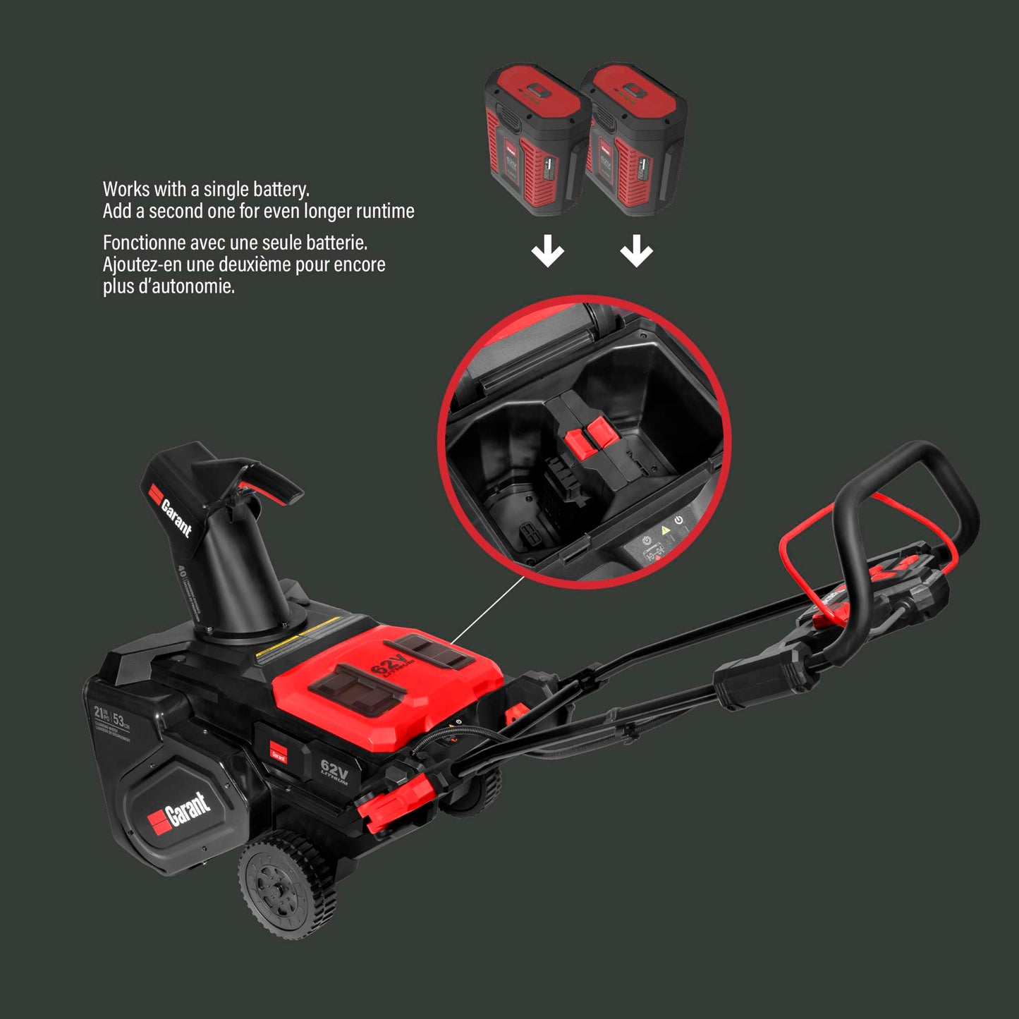 21'' Cordless Electric Snow Blower