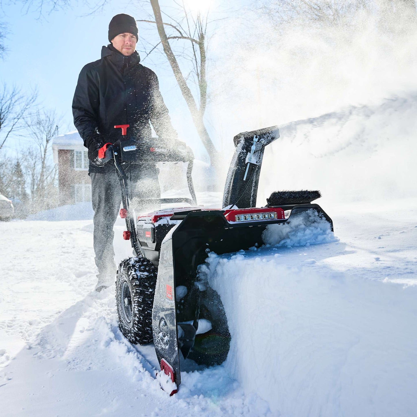 Souffleuse à neige électrique sans fil 24 po à 2 phases, autopropulsée