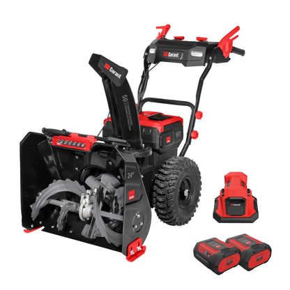 Souffleuse à neige électrique sans fil 24 po à 2 phases, autopropulsée