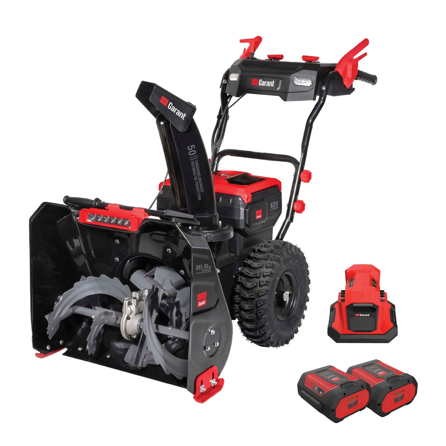 Souffleuse à neige électrique sans fil 24 po à 2 phases, autopropulsée